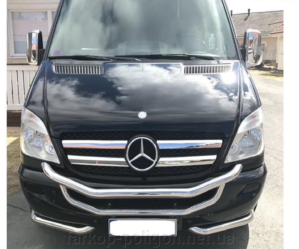 Кенгурятник OM3-2 (нерж.) Mercedes Sprinter 2006-2018р. від компанії Інтернет-магазин тюнінгу «Safety auto group» - фото 1