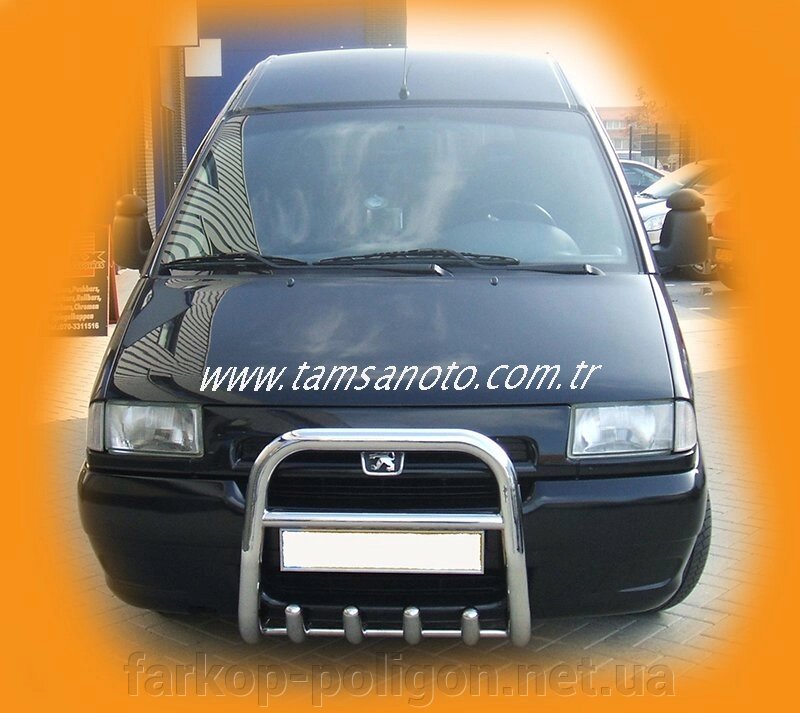 Кенгурятник QT006 (нерж) Citroen Jumpy 1996-2007. від компанії Інтернет-магазин тюнінгу «Safety auto group» - фото 1