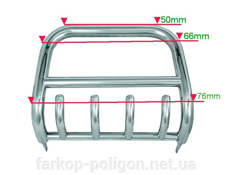 Кенгурятник QT006 (нерж.) Mitsubishi L200 2006-2015рр. від компанії Інтернет-магазин тюнінгу «Safety auto group» - фото 1