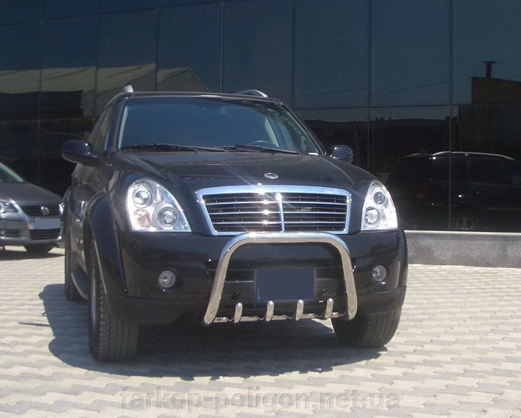 Кенгурятник QT006 (нерж) SsangYong Rexton II 2008 та 2013 рр. від компанії Інтернет-магазин тюнінгу «Safety auto group» - фото 1