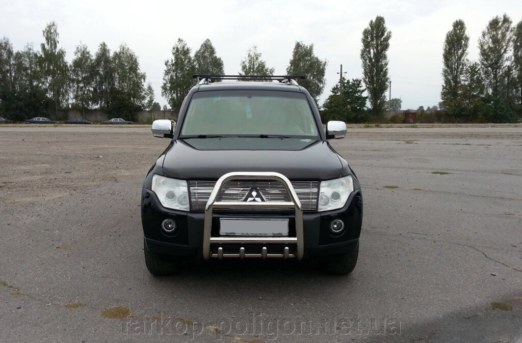 Кенгурятник QT007 (нерж.) Mitsubishi Pajero Wagon III від компанії Інтернет-магазин тюнінгу «Safety auto group» - фото 1