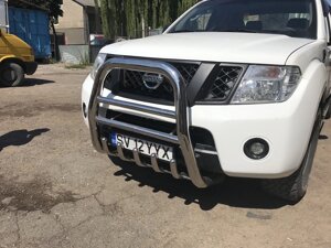 Кенгурятник QT007 (нерж) Nissan Navara 2006-2015р.