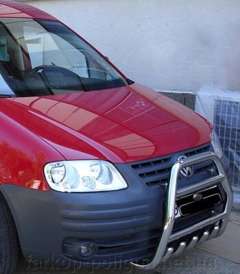 Кенгурятник QT007 (нерж) Volkswagen Caddy 2004-2010р. від компанії Інтернет-магазин тюнінгу «Safety auto group» - фото 1