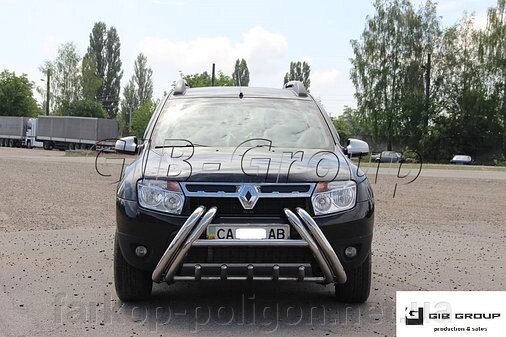 Кенгурятник Renault Duster із 2009-2017 р. модель F1-01.6 від компанії Інтернет-магазин тюнінгу «Safety auto group» - фото 1