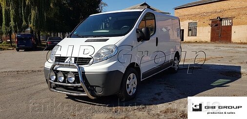 Кенгурятник Renault Trafic з 2001-2014 р. модель F1-14.6 від компанії Інтернет-магазин тюнінгу «Safety auto group» - фото 1