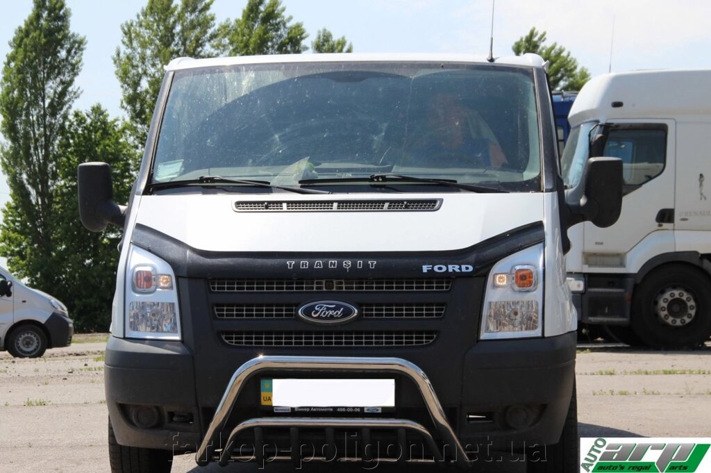 Кенгурятник WT002 (2006-2014, нерж.) Ford Transit 2000-2014рр. від компанії Інтернет-магазин тюнінгу «Safety auto group» - фото 1