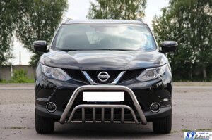 Кенгурятник WT002 (нерж) Nissan Qashqai 2014р.