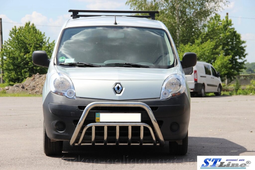 Кенгурятник WT002 (нерж.) Renault Kangoo 2008 та 2013 рр. від компанії Інтернет-магазин тюнінгу «Safety auto group» - фото 1