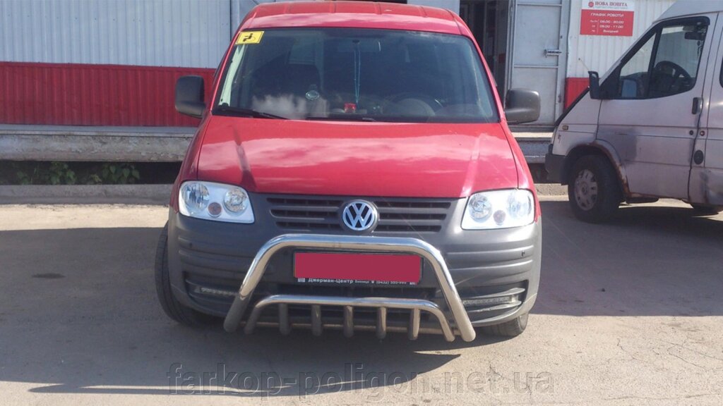 Кенгурятник WT002 (нерж) Volkswagen Caddy 2004-2010р. від компанії Інтернет-магазин тюнінгу «Safety auto group» - фото 1