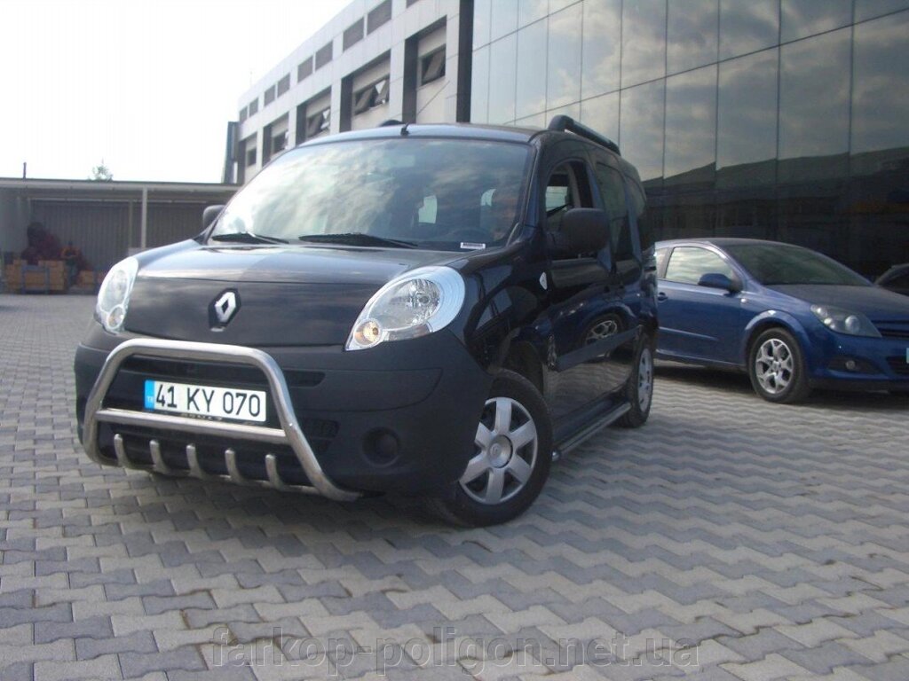 Кенгурятник WT003/004 (нерж.) Renault Kangoo 2008 та 2013 рр. від компанії Інтернет-магазин тюнінгу «Safety auto group» - фото 1