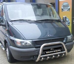 Кенгурятник WT003 (2000-2006, нерж.) Ford Transit 2000-2014рр.