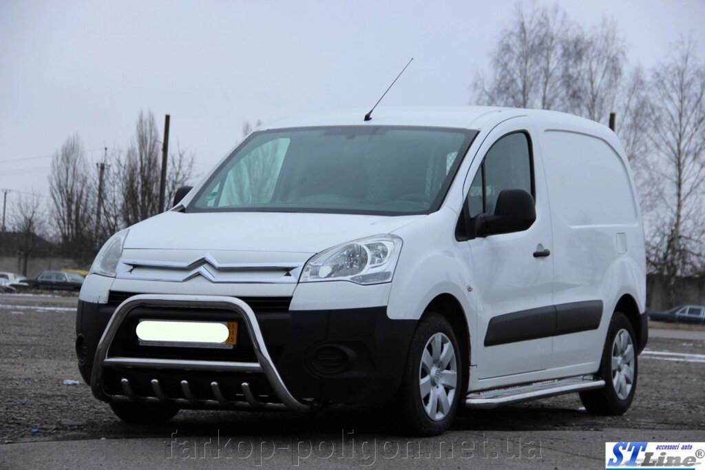 Кенгурятник WT003 (нерж.) Citroen Berlingo 2008-2018р. від компанії Інтернет-магазин тюнінгу «Safety auto group» - фото 1