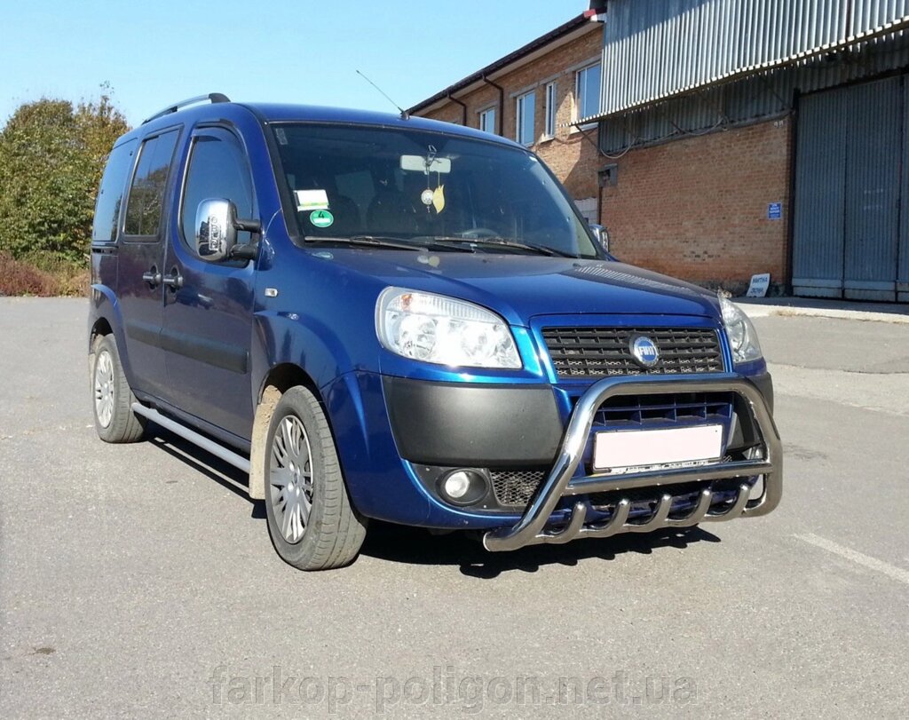 Кенгурятник WT003 (нерж.) Fiat Doblo I 2001-2005р. від компанії Інтернет-магазин тюнінгу «Safety auto group» - фото 1