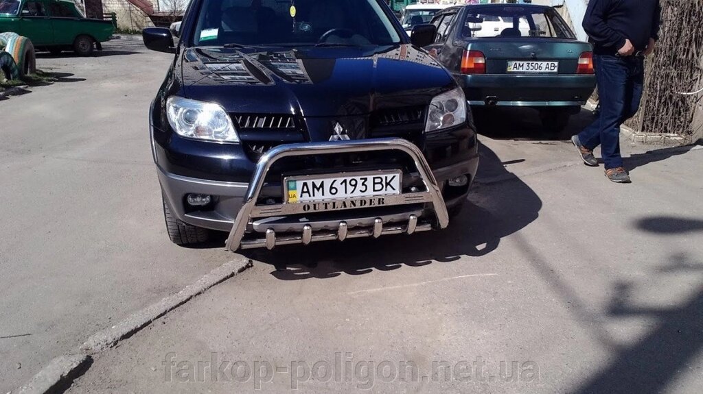 Кенгурятник WT003 (нерж.) Mitsubishi Outlander 2001-2006 рр. від компанії Інтернет-магазин тюнінгу «Safety auto group» - фото 1