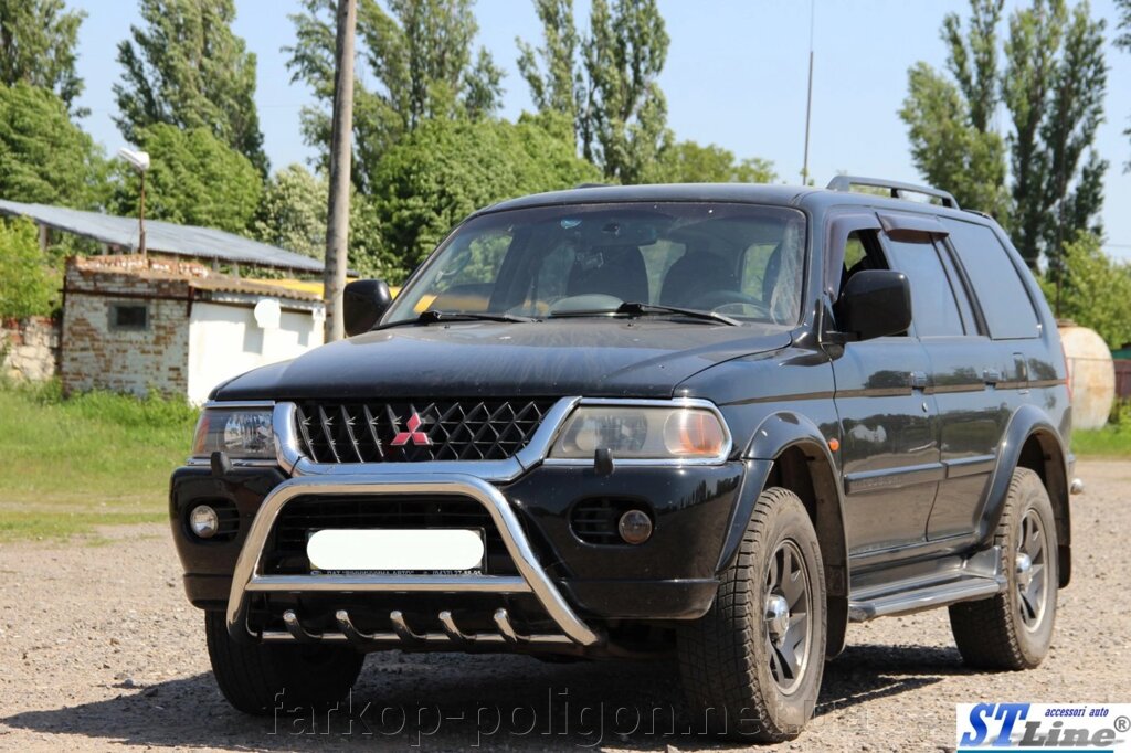 Кенгурятник WT003 (нерж) Mitsubishi Pajero Sport 1996-2007. від компанії Інтернет-магазин тюнінгу «Safety auto group» - фото 1