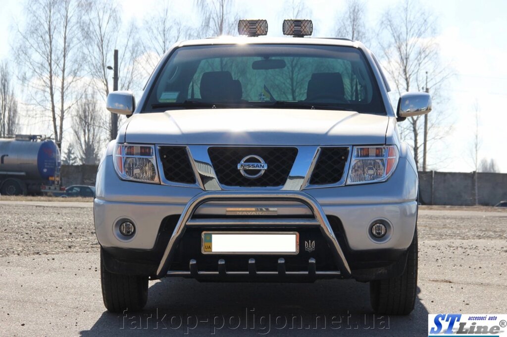 Кенгурятник WT003 (нерж) Nissan Pathfinder R51 2005-2014рр. від компанії Інтернет-магазин тюнінгу «Safety auto group» - фото 1