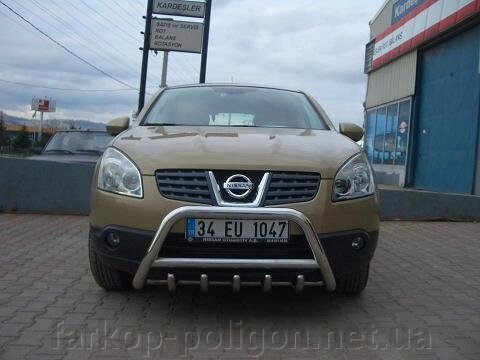 Кенгурятник WT003 (нерж.) Nissan Qashqai 2007-2010р. від компанії Інтернет-магазин тюнінгу «Safety auto group» - фото 1