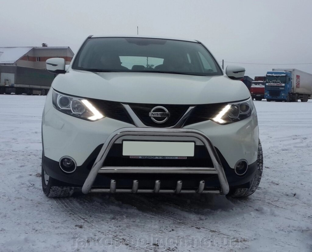 Кенгурятник WT003 (нерж) Nissan Qashqai 2014р. від компанії Інтернет-магазин тюнінгу «Safety auto group» - фото 1