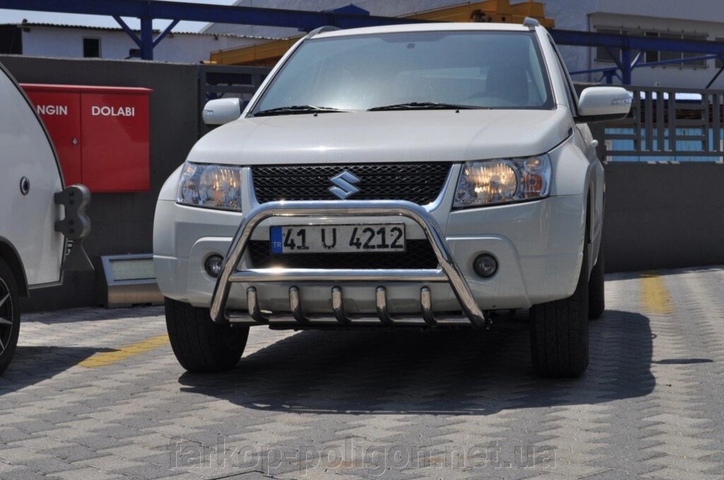 Кенгурятник WT003 (нерж.) Suzuki Grand Vitara 2005-2014рр. від компанії Інтернет-магазин тюнінгу «Safety auto group» - фото 1