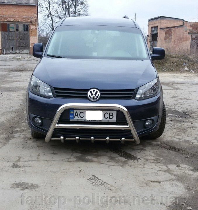 Кенгурятник WT003 (нерж) Volkswagen Caddy 2010-2015рр. від компанії Інтернет-магазин тюнінгу «Safety auto group» - фото 1