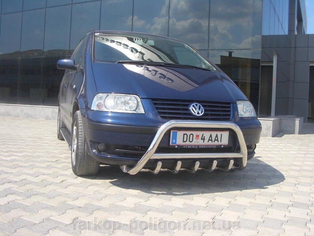 Кенгурятник WT003 (нерж) Volkswagen Sharan 1995-2010р. від компанії Інтернет-магазин тюнінгу «Safety auto group» - фото 1