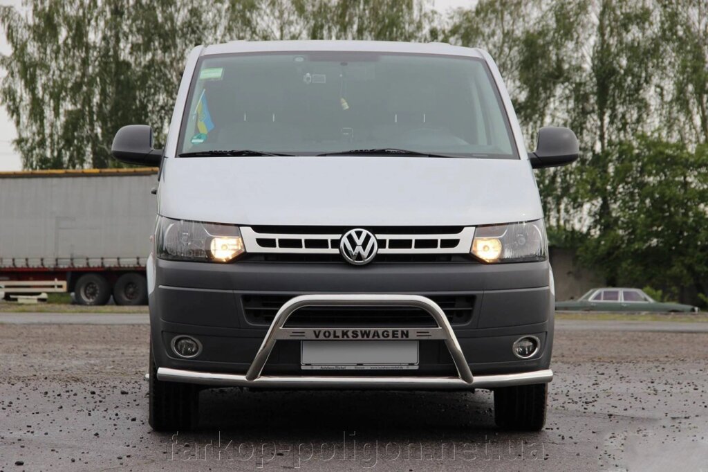 Кенгурятник WT004ST (нерж) Volkswagen T5 рестайлінг 2010-2015рр. від компанії Інтернет-магазин тюнінгу «Safety auto group» - фото 1