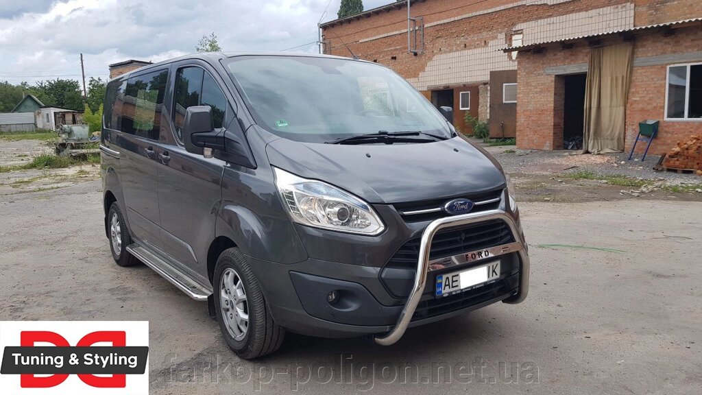 Кенгурятник WT006 (нерж) Ford Custom 2013 від компанії Інтернет-магазин тюнінгу «Safety auto group» - фото 1