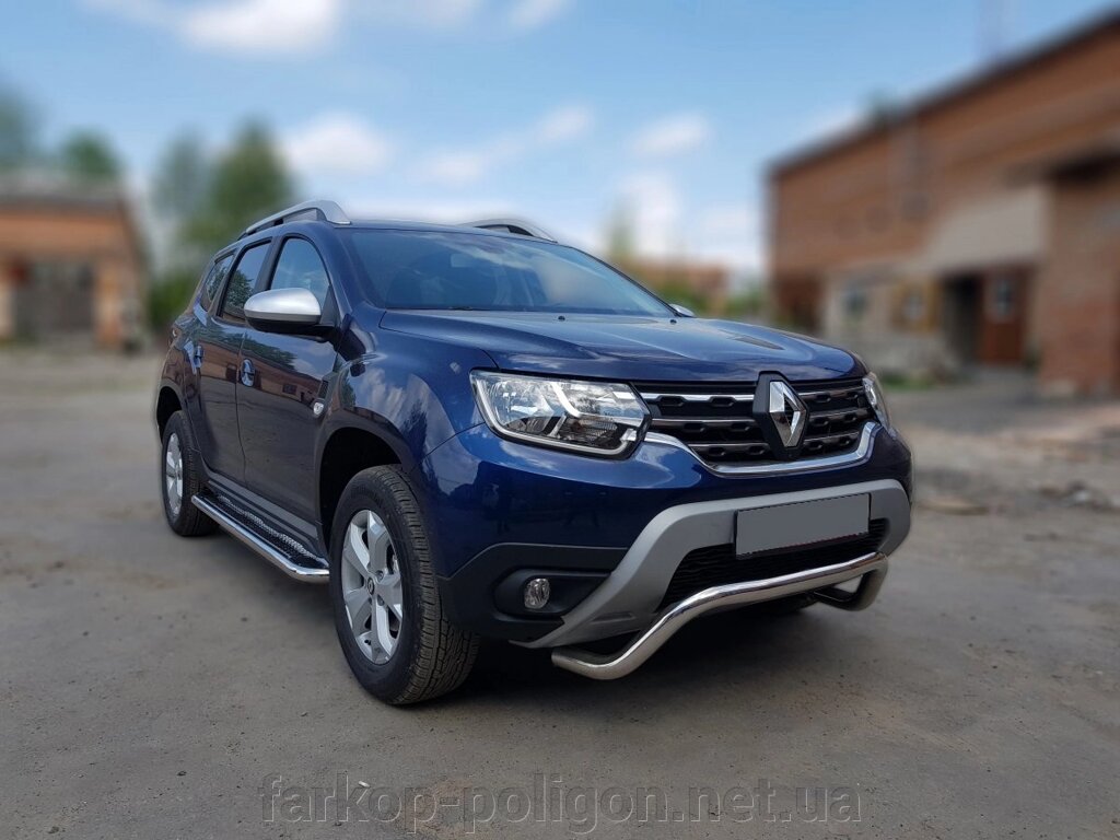 Кенгурятник WT007 (нерж.) Renault Duster 2018 від компанії Інтернет-магазин тюнінгу «Safety auto group» - фото 1