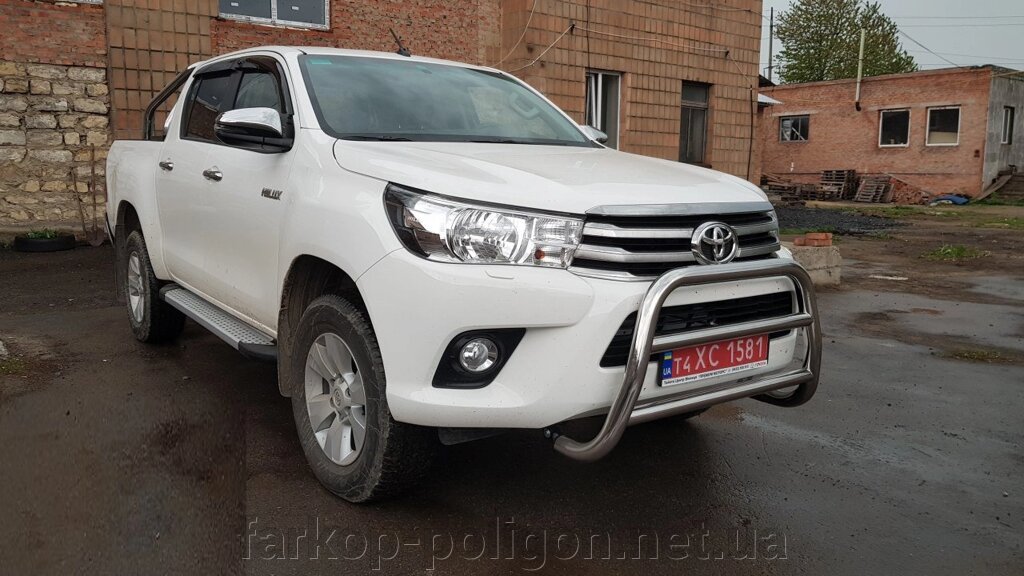 Кенгурятник WT007 (нерж) Toyota Hilux 2015р. від компанії Інтернет-магазин тюнінгу «Safety auto group» - фото 1