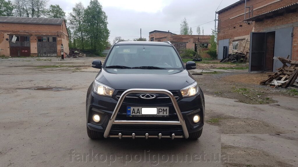 Кенгурятник WT009 (нерж) Chery Tiggo 2014-2017рр. від компанії Інтернет-магазин тюнінгу «Safety auto group» - фото 1