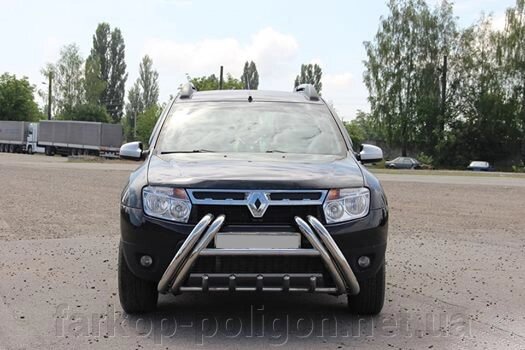 Кенгурятник WT01 (нерж) Renault Duster 2008-2017рр. від компанії Інтернет-магазин тюнінгу «Safety auto group» - фото 1