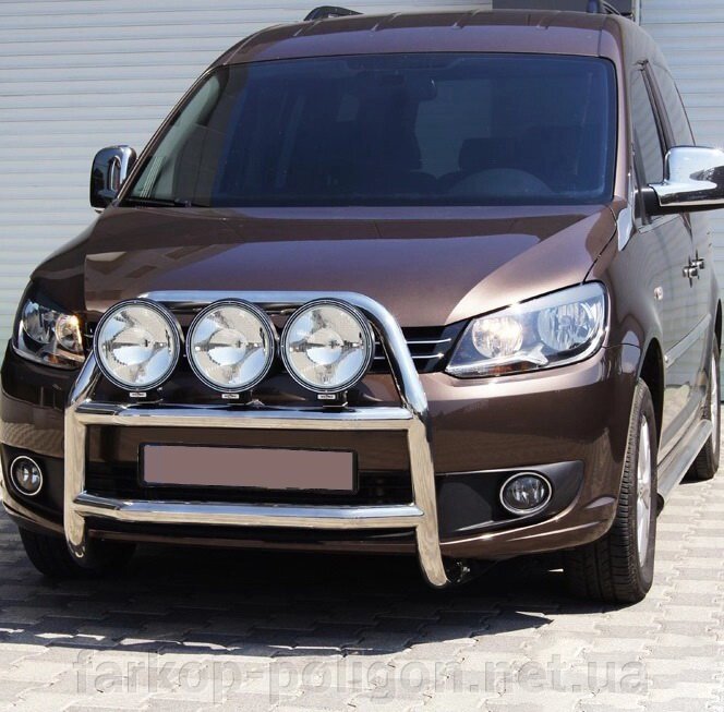 Кенгурятник WT016 (діаметр 60 мм, нерж) Volkswagen Caddy 2010-2015рр. від компанії Інтернет-магазин тюнінгу «Safety auto group» - фото 1