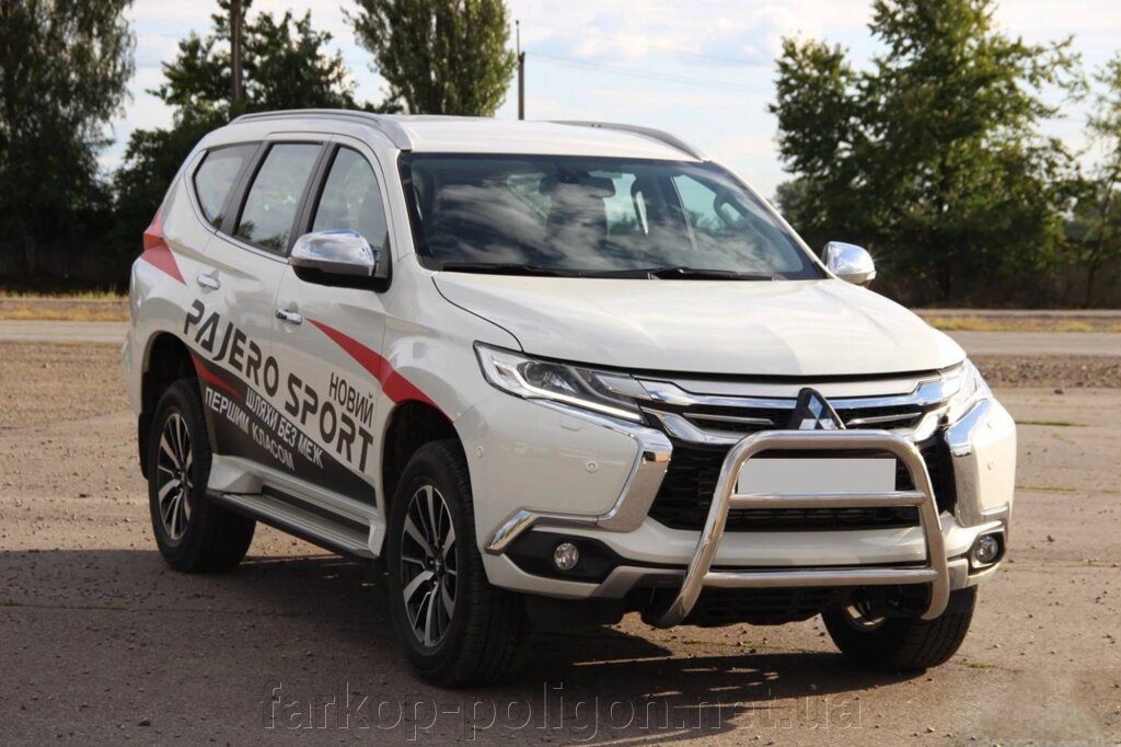 Кенгурятник WT022 (нерж) Mitsubishi Pajero Sport 2015р. від компанії Інтернет-магазин тюнінгу «Safety auto group» - фото 1