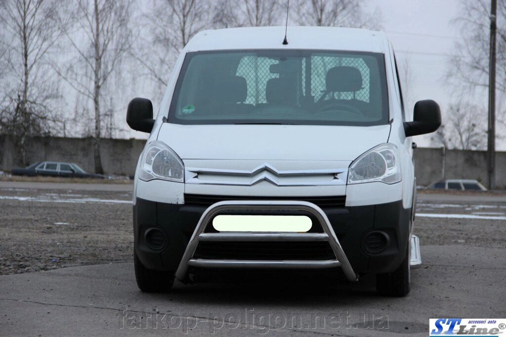 Кенгурятник WT022 (нерж.) Peugeot Partner Tepee 2008-2018рр. від компанії Інтернет-магазин тюнінгу «Safety auto group» - фото 1