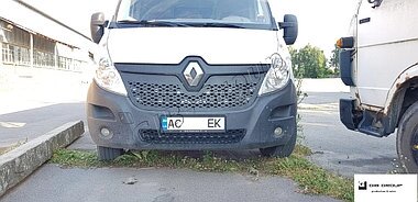 Накладка на решітку радіатора (Верх + низ) для Renault Master ІІІ (2014-2019) (порошкове фарбування) від компанії Інтернет-магазин тюнінгу «Safety auto group» - фото 1