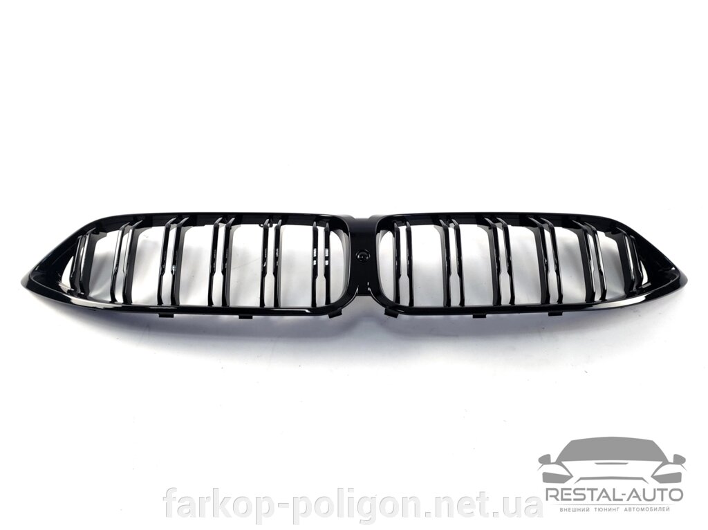 Ніздрі на BMW 8 Series G14 / G15 / G16 2018-2021 рік Чорні Глянцеві ( Подвійні M-Look ) від компанії Інтернет-магазин тюнінгу «Safety auto group» - фото 1