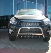 Низький кенгуру з грилем на нержавіючої сталі Ssangyong Actyon Tamsan від компанії Інтернет-магазин тюнінгу «Safety auto group» - фото 1