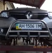 Низький кенгуру з нержавіючої сталі Renault Sandero Uatuning від компанії Інтернет-магазин тюнінгу «Safety auto group» - фото 1