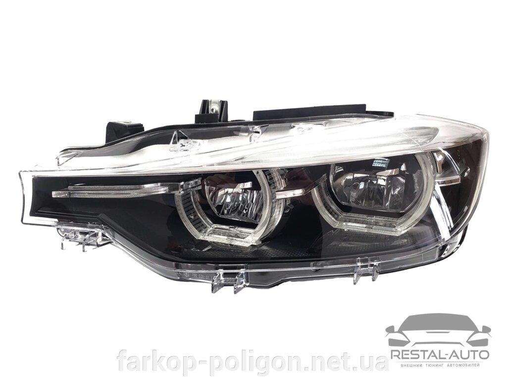 Передні фари BMW 3 Series F30 2015-2018 року (Full Led Black) від компанії Інтернет-магазин тюнінгу «Safety auto group» - фото 1