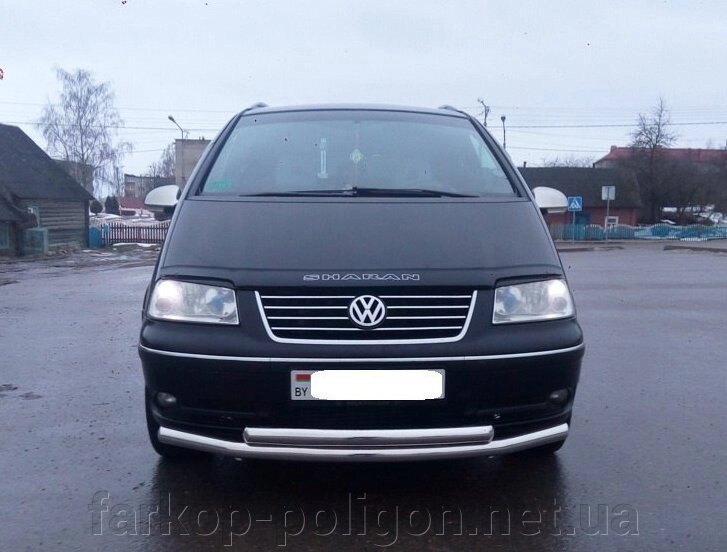 Передній подвійний захист ST014 (нерж) Volkswagen Sharan 1995-2010р. від компанії Інтернет-магазин тюнінгу «Safety auto group» - фото 1