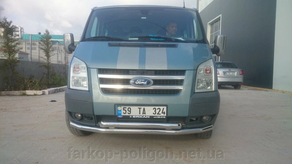 Передній ус ST014 (2006-2014, нерж.) Ford Transit 2000-2014рр. від компанії Інтернет-магазин тюнінгу «Safety auto group» - фото 1