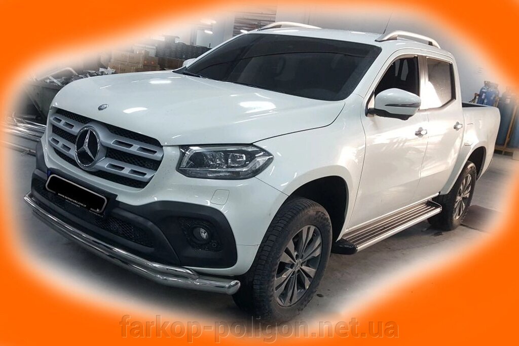 Передній ус ST017 (нерж, 70мм) Mercedes X class від компанії Інтернет-магазин тюнінгу «Safety auto group» - фото 1