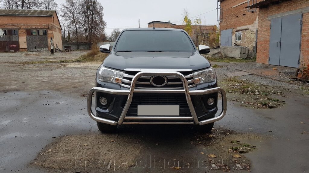 Передній захист F1-58 (нерж) Toyota Hilux 2015р. від компанії Інтернет-магазин тюнінгу «Safety auto group» - фото 1