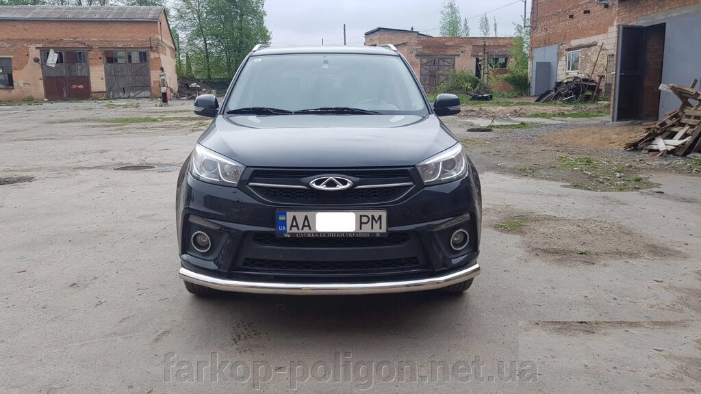 Передній захист ST008 (нерж) Chery Tiggo 2014-2017рр. від компанії Інтернет-магазин тюнінгу «Safety auto group» - фото 1