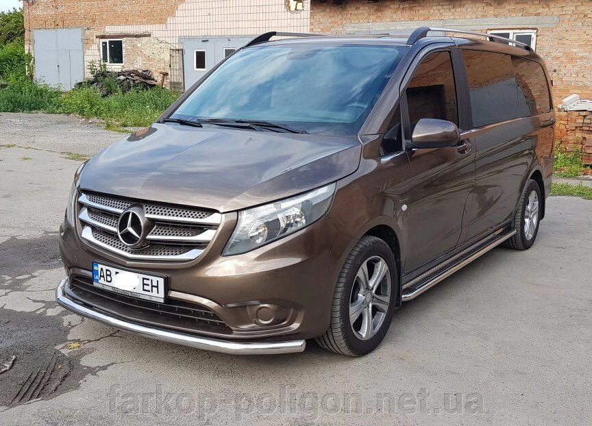 Передній захист ST008 (нерж.) Mercedes Vito / V W447 2014р. від компанії Інтернет-магазин тюнінгу «Safety auto group» - фото 1