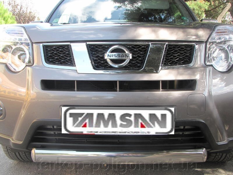 Передній захист ST008-Oval (нерж) Nissan X-trail T31 2007-2014рр. від компанії Інтернет-магазин тюнінгу «Safety auto group» - фото 1