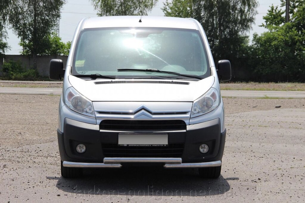 Передній захист ST009 (нерж.) Fiat Scudo 2007-2015рр. від компанії Інтернет-магазин тюнінгу «Safety auto group» - фото 1