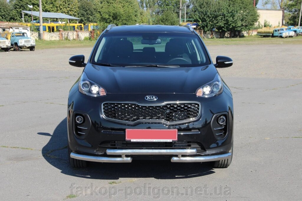 Передній захист ST009 (нерж) Kia Sportage 2015р. від компанії Інтернет-магазин тюнінгу «Safety auto group» - фото 1