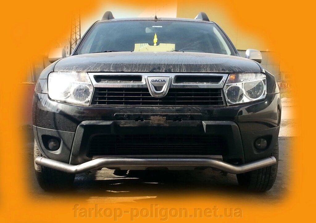 Передній захист ST012 (нерж.) Renault Duster 2008-2017рр. від компанії Інтернет-магазин тюнінгу «Safety auto group» - фото 1