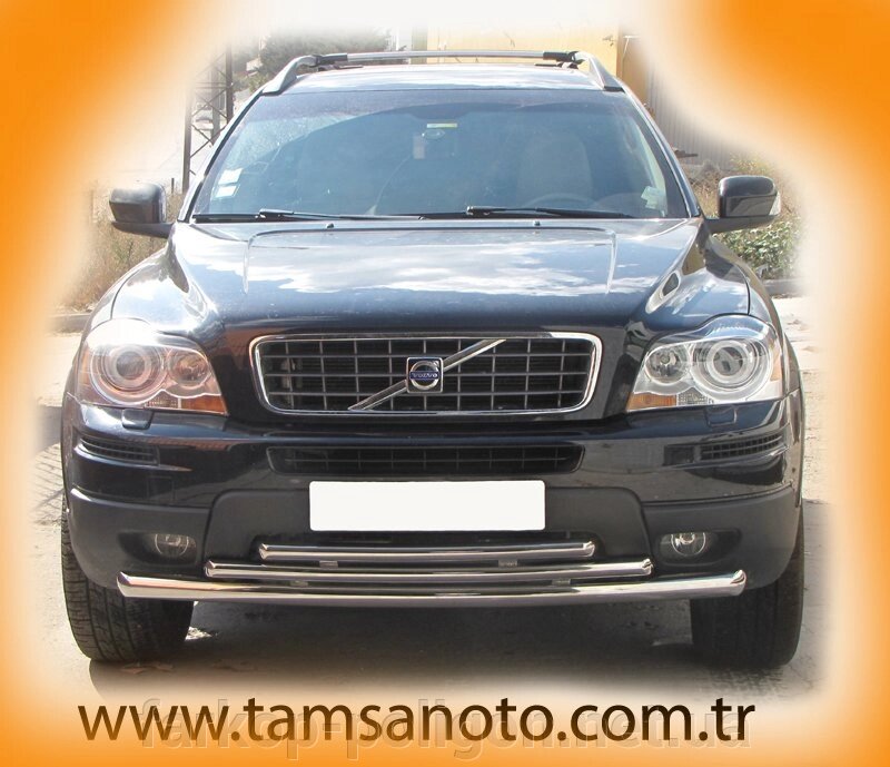 Передній захист ST014-2 (нерж) Volvo XC90 2002-2016рр. від компанії Інтернет-магазин тюнінгу «Safety auto group» - фото 1